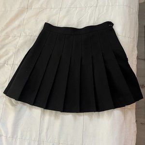 American Apparel Black Pleated Mini Skirt, Size M